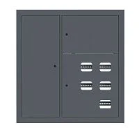 Фото щит этажный 5 кв. слаботочка слева ral7016 (1000х950х150) ekf proxima