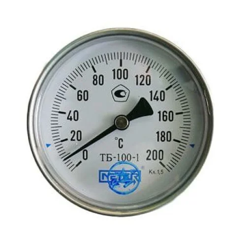 Фото термометр биметаллический осевой дк100 160с l=40мм g1/2" тб100 метер Метер