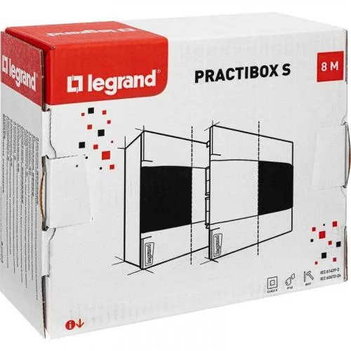 Фото щиток пластиковый встраиваемый practibox s 1х8 бел. дверь leg 134548 Legrand фото 3