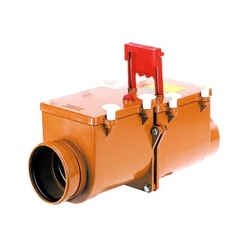 Фото клапан обратный канализационный коричневый дн 110 б/нап 2камер с фиксатором,2люк hl 710.2 HL