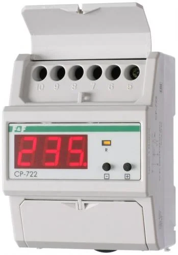 Фото реле контроля напряжения cp-722 (50-450в 75а 4.5мод. монтаж на din-рейке)(аналог узм) f&f ea04.009.009 Евроавтоматика F&F