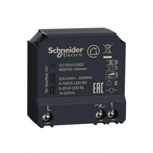 Фото микромодуль wiser led-диммера универсального 5-200вт zigbee 3.0 sche cct5010-0002 Schneider Electric