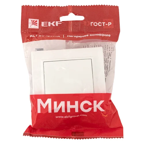 Фото минск выключатель 1-клавишный сп с индикатором,10а, белый ekf basic EKF фото 4