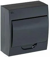 Фото корпус модульный пластиковый щрн-п-8 ip41 навесной черн. черн. дверь iek mkp13-n-08-41-k02