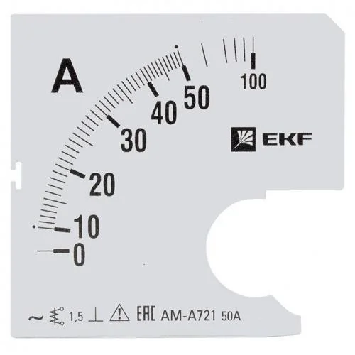 Фото шкала сменная для a721 50/5а-1.5 proxima ekf s-a721-50 EKF