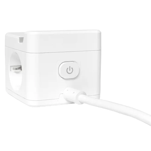 Фото удлинитель "куб" 2 гнезда usb + 2type c с быстрой зарядкой, подставкой под телефон и ночником 1,3 метра 1мм2 EKF фото 12