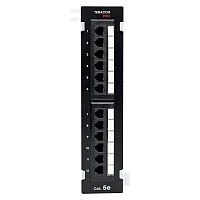 Фото патч-панель настенная teracom pro cat.5e неэкранированная utp 12 портов rj-45 dual idc