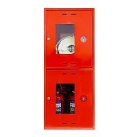 Фото шкаф пожарный шпк 320 нок универсальный компакт красный фаэкс
