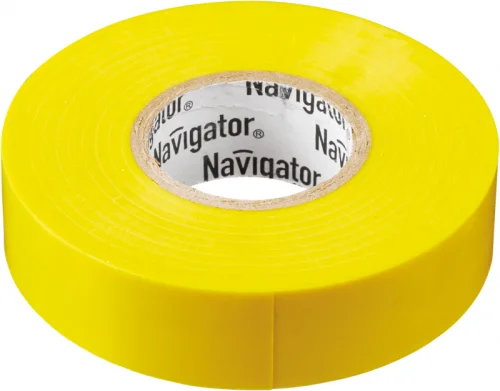 Фото изолента пвх 19мм (рул.20м) желт. nit-a19-20/y navigator 71112 NAVIGATOR