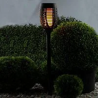 Фото светильник садовый erasf012-35 факел 72см солнечная батарея эра б0044243