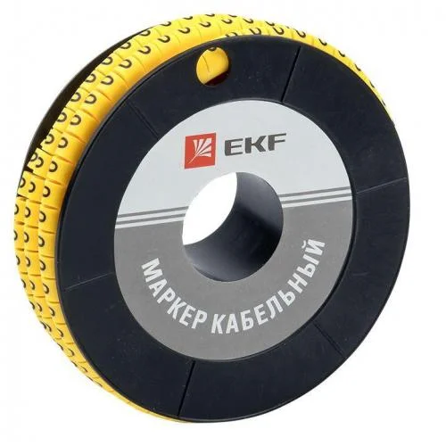 Фото маркер каб. 4.0кв.мм "0" (ес-2) (уп.500шт) ekf plc-km-4-0 EKF