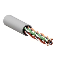 Фото кабель витая пара teracom pro cat.6 u/utp 4 пары solid 23awg оболочка lszh нг(а)-hf цвет серый (упак. 305м)