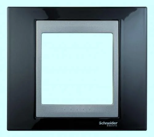 Фото рамка 1-м unica top родий/графит sche mgu66.002.293 Schneider Electric
