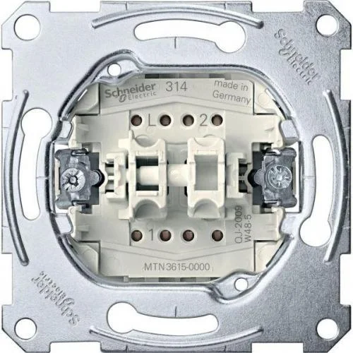 Фото механизм выключателя 2-кл. сп merten 16а ip20 безвинт. зажимы для 2-х цепей sche mtn3615-0000 Schneider Electric