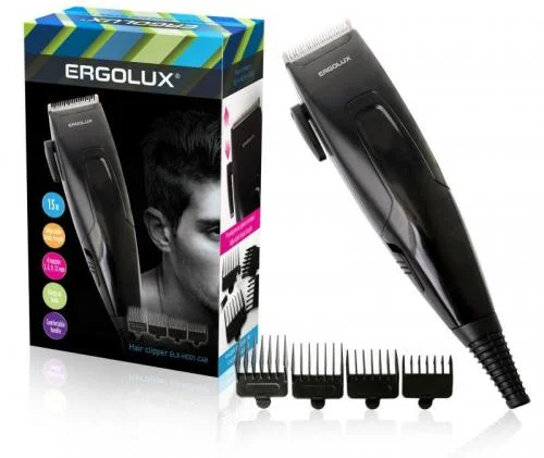 Фото машинка elx-hc01-c48 для стрижки волос 15вт 220-240в черн. ergolux 13135 Ergolux