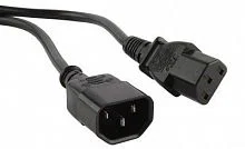 Фото кабель питания pwc-iec13-iec14-5.0-bk монитор-компьютер iec 320 c13 - iec 320 c14 (3х1.00) 10а прямая вилка 5м hyperline 34926