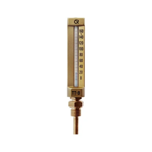 Фото термометр жидкостной виброустойчивый прямой 160с l=50мм g1/2" тт-в-110 110/50 росма Росма