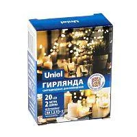 Фото гирлянда led на батарейках uld-s0200-020/sсb/2aa multi ip20 dew 2aa (не в/к) "роса" 2м 20 диодов разноцвет. провод медн. uniel ul-00007205