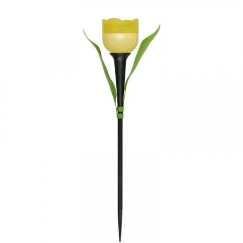 Фото светильник садовый usl-c-452/pt305 "желтый тюльпан" yellow tulip ip44 солнечная батарея uniel ul-00004277 Uniel