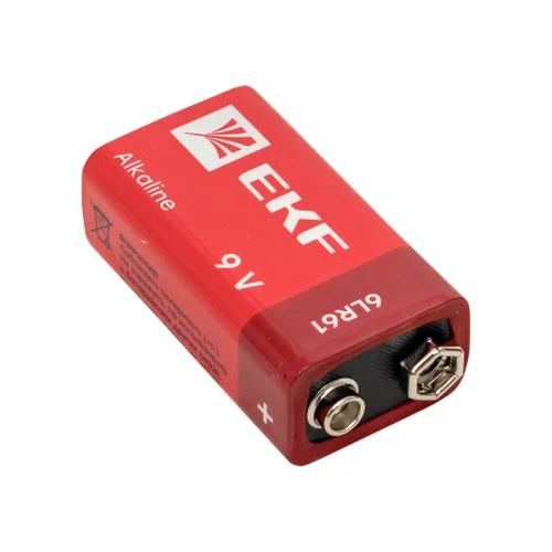 Фото алкалиновая батарейка типа 9v(6lr61) блистер 1шт. ekf EKF фото 6