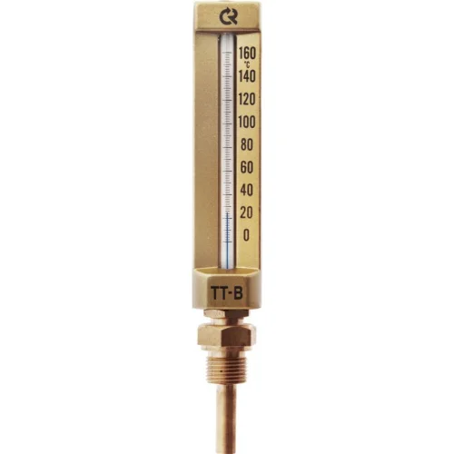 Фото термометр жидкостной виброустойчивый прямой 160с l=100мм g1/2" тт-в-200 200/100 росма 00000002845 Росма
