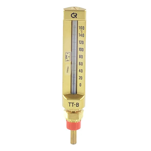Фото термометр жидкостной виброустойчивый прямой 160с l=150мм g1/2" тт-в-150 150/150 росма 00000007699 Росма