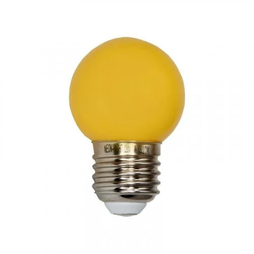 Фото лампа светодиодная 1вт 5led шар d45 e27 желт. neon-night 405-111 Neon-Night