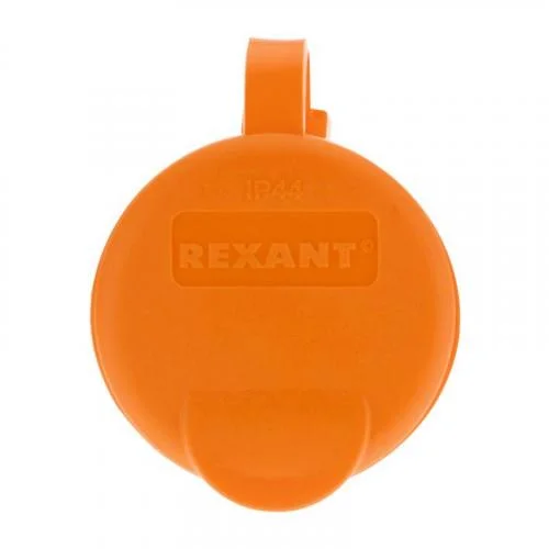 Фото розетка переносная влагозащищенная с крышкой с заземл. 16а ip44 каучук оранж. rexant 111-123 Rexant фото 6