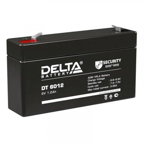 Фото аккумулятор 6в 1.2а.ч delta dt6012 Delta