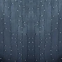 Фото гирлянда дождь "плей-лайт водопад" 2х9м (с контроллером с трансформатором) 480led 30вт 24в ip44 прозр. провод бел. neon-night 235-495