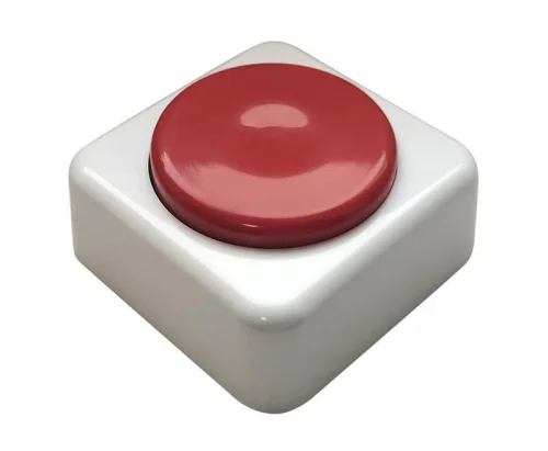 Фото кнопка звонка (выключатель для бытовых электрических звонков) тритон вз1-01 красн Тритон