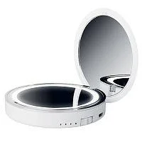 Фото светильник светодиодный ml-d9ac-wh косметическое зеркало с подсветкой аккумулятор бел. jazzway 5038165