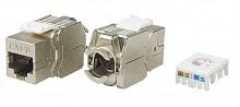 Фото вставка keystone jack rj-45(8p8c) кат. 6 экранир. 180град. toolless kj8-8p8c-c6-180-tls-sh-f-wh бел. hyperline 426188