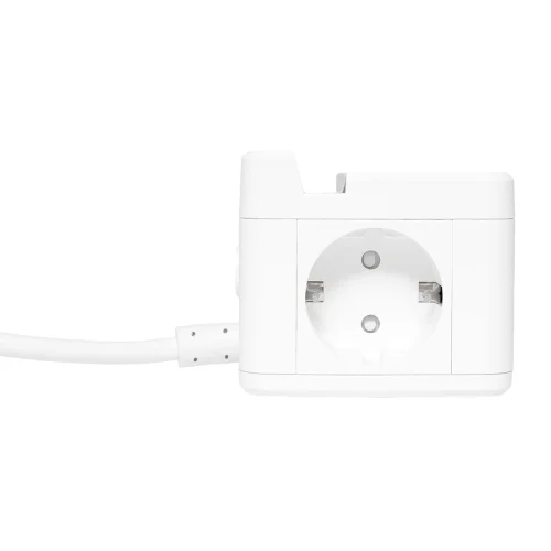 Фото удлинитель "куб" 2 гнезда usb + 2type c с быстрой зарядкой, подставкой под телефон и ночником 1,3 метра 1мм2 EKF фото 15