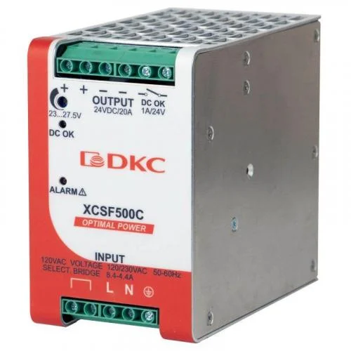 Фото источник питания "optimal power" 1ф 500вт 10а 48в с oring диодом dkc xcsf500d DKC