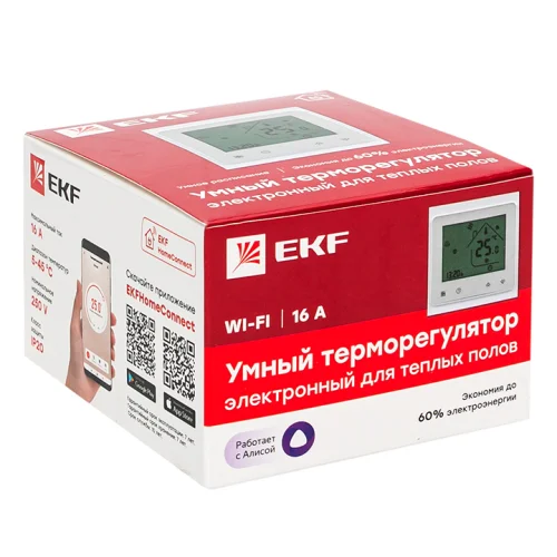 Фото умный терморегулятор для теплых полов wi-fi ekf connect EKF фото 6