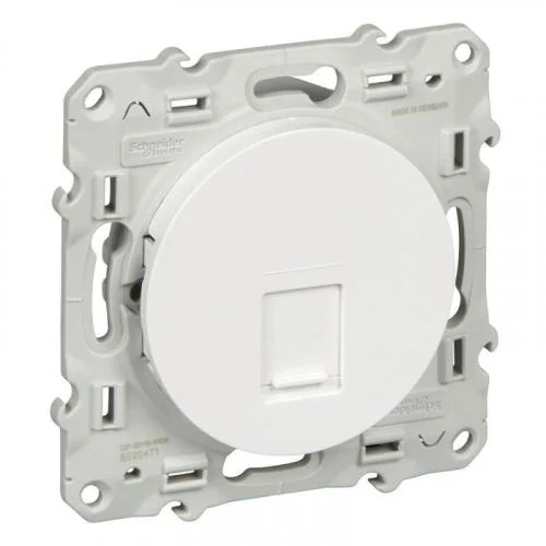 Фото механизм розетки комп. 1-м сп odace rj45 5utp бел. sche s52r471 Schneider Electric