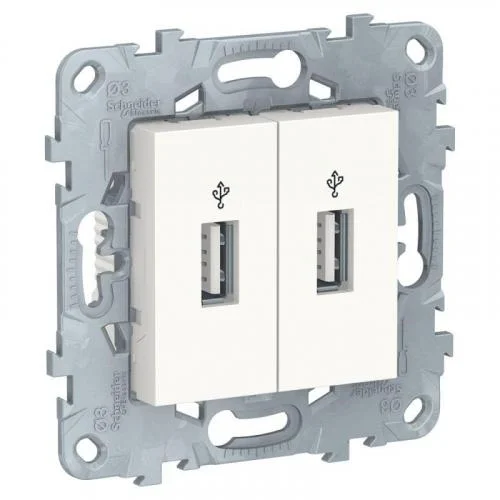 Фото коннектор-usb 2-м unica new бел. sche nu542718 Schneider Electric