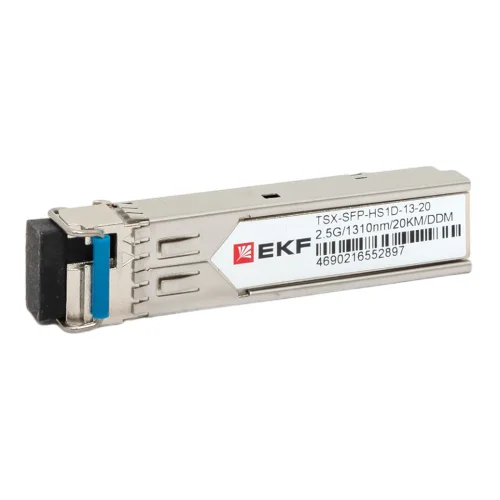 Фото sfp модуль 2,5 гбит одинарное одномодовое оптоволокно 1310нм дальность 20км tsx ekf EKF
