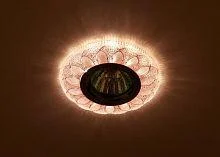 Фото светильник dk ld5 pk/wh mr16 точечный; декор со светодиодной подсветкой роз. эра б0028089