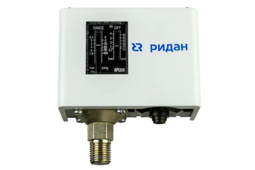 060-132566R — Реле давления KPI 35R, диапазон настройки -0,2...8 бар, дифференциал 0,4…1,5 бар, штуцер G1/2А, автоматический сброс Фото 060-132566r — реле давления kpi 35r, диапазон настройки -0,2...8 бар, дифференциал 0,4…1,5 бар, штуцер g1/2а, автоматический сброс Ридан