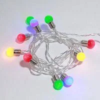 Фото гирлянда светодиодная "мини-лампочки" 1.5м 10led мультиколор провод прозр. 2хaa (батарейки не в комплекте) neon-night 303-074