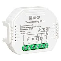 Фото умный диммер в подрозетник 2-канальный wi-fi ekf connect