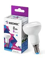 Фото лампа светодиодная r50 8вт 6500к e14 220в космос lksm_led8wr50e1465