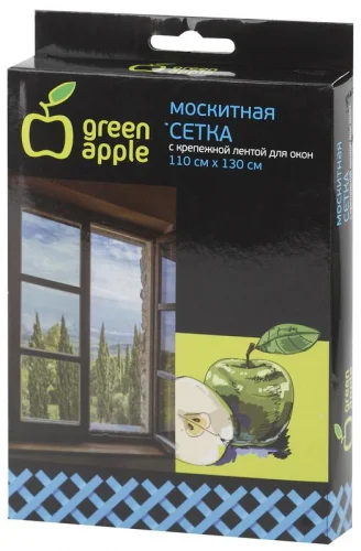 Фото сетка москитная для окон 110х130см (сетка + крепеж. лента) gbn002 green apple б0032058 Green Apple