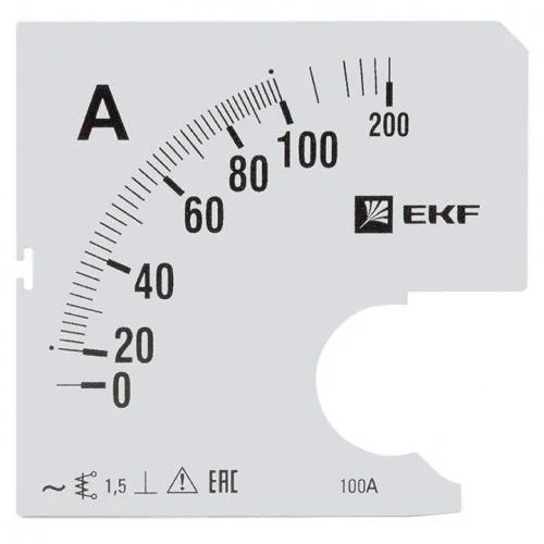 Фото шкала сменная для a961 100/5а-1.5 proxima ekf s-a961-100 EKF