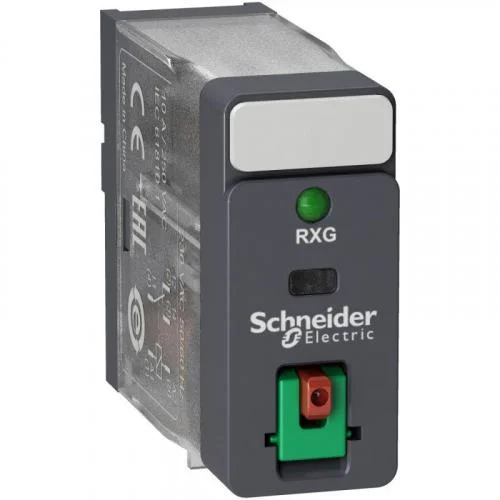 Фото реле промежуточное 10а 1со~48в кнопка+led sche rxg12e7 Schneider Electric