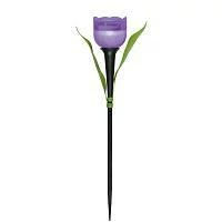 Фото светильник садовый usl-c-453/pt305 "лиловый тюльпан" purple tulip ip44 солнечная батарея uniel ul-00004278