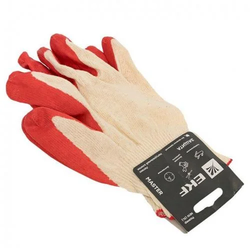 Фото перчатки рабочие защита с одинарным латексным обливом (13 класс 9 разм) master ekf pe13lt-9-mas EKF