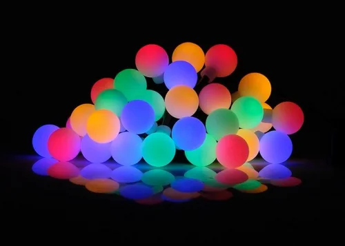 Фото светильник светодиодный slr-g07-30m садовый; гирлянда матов. шарики мультицвет солнечная батарея фаzа 5040847 ФАZА фото 5